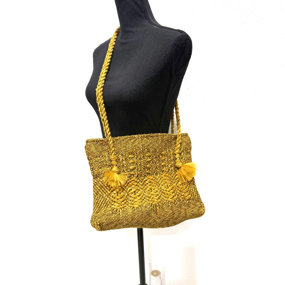 Handmade Chic‎ Gold Woven Shoulder Bag